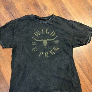 Maurices Black Graphic Tee - Wild & Free